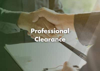 What is Professional Clearance?